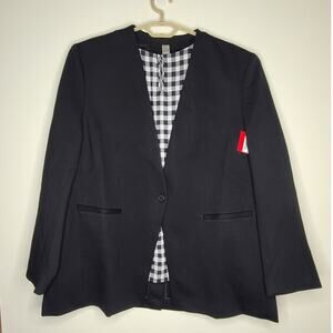 NWT Spanx Perfect Oversized Collarless blazer - classic black - 1X